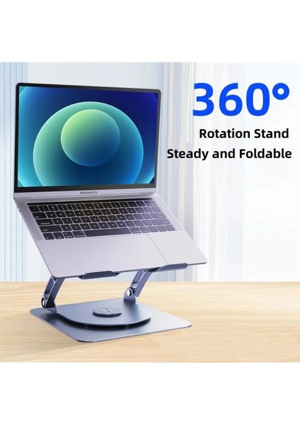 Alüminyum 360 Derece Ayarlanabilir Metal Laptop Standı Rgb Çift Fanlı Sogutucu Premium Serisi Notebook Tutucu modelleri