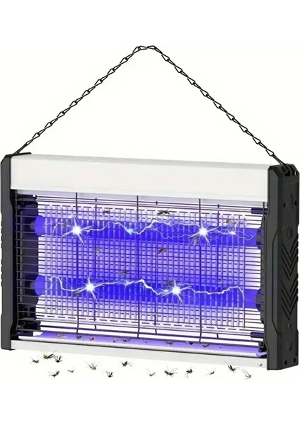 36 cm Sinek Böcek Öldürücü Elektrikli Mavi Işık 4W 2000V Iki Ledli Zincirli Askılı