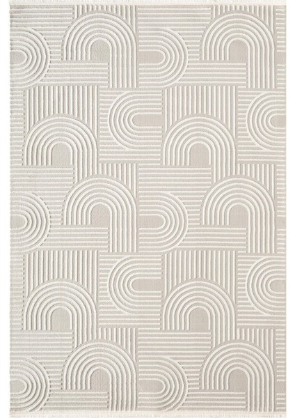 Cotto Motto TT002W Krem Halı Modern Geometrik Çizgili Pamuk Taban Yıkanabilir Salon Mutfak Halısı fiyatları