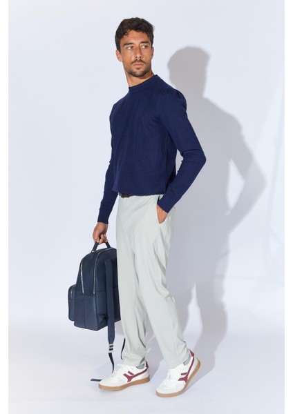 Erkek Lacivert Bisiklet Yaka Corspan Kazak fırsatları