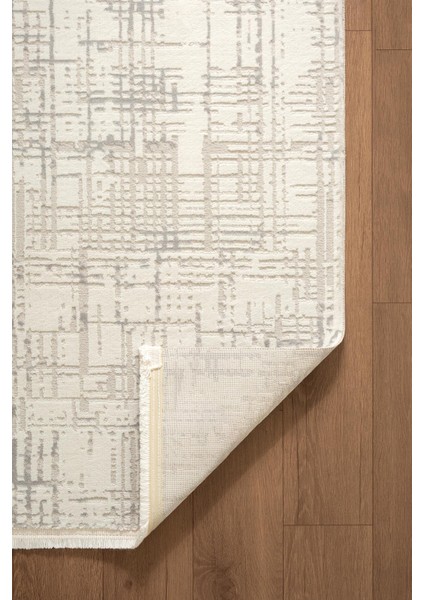 Cotto Motto TT004A Krem Halı Modern Desen Pamuk Taban Yıkanabilir Salon Mutfak Oturma Odası Halısı indirimleri