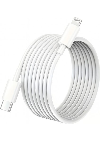 3A 60W Type-C To Lightning Hızlı Data ve Şarj Kablosu 3 Metre Beyaz SX25