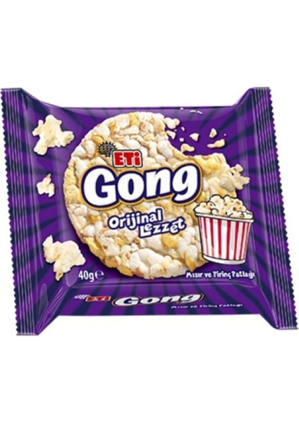 Gong Mısır ve Pirinç Patlağı 40 g Tekli Paket Orijinal Lezzet Bitkisel Yağlı Türkiye Malı indirimleri