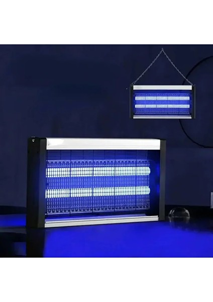 46 cm sinek Böcek Öldürücü Elektrikli Mavi Işık 4W 2000V Iki Ledli Zincirli Askılı