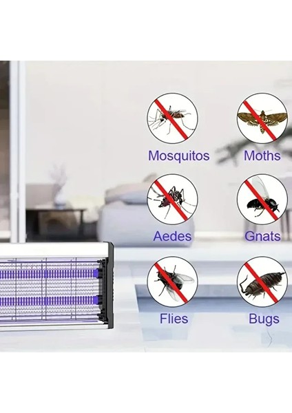 46 cm sinek Böcek Öldürücü Elektrikli Mavi Işık 4W 2000V Iki Ledli Zincirli Askılı