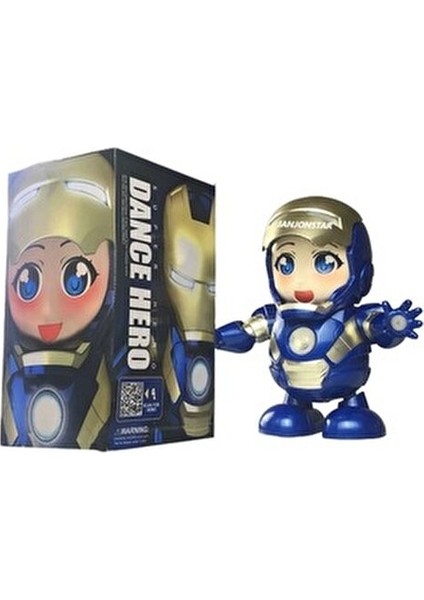 Demir Adam Ironman Oyuncak Hareketli Işıklı Dans Eden Robot 20 cm