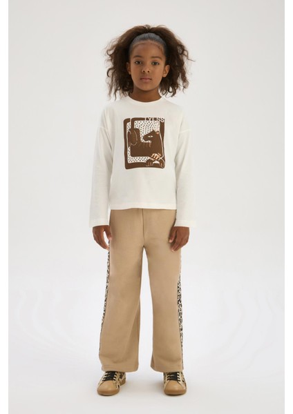 Bg Store Kız Çocuk Ekru Tshirt