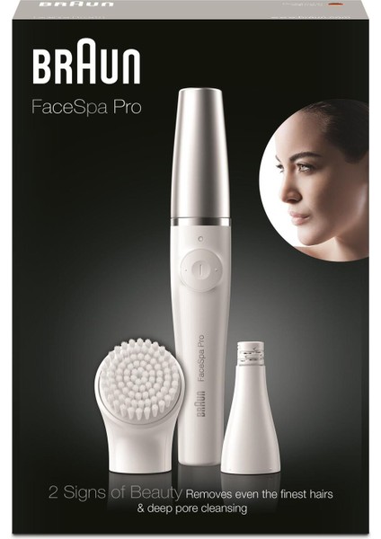 FaceSpa Pro 910 Yüz Epilatörü ve Temizleme Cihazı 2 Hız Ayarlı Yıkanabilir Başlık Islak Kuru Kullanım
