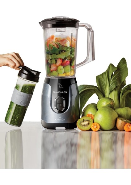 Blendfit Sürahili Smoothie Blender 550W 1 Lt Buz Kırma ve Karıştırma Antrasit Çelik Bıçaklı fiyatları