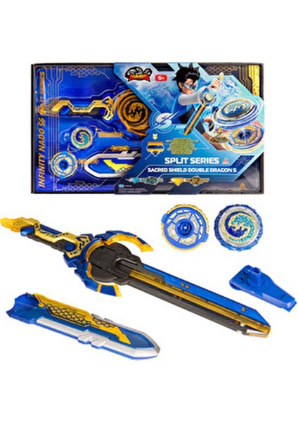 Infinity Nado Split Serisi - Kutsal Kalkan Çift Ejderha Infinity Nado Işıklı Beyblade Kılıç
