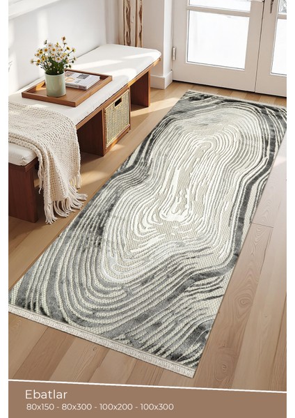 Amorf AR007 Krem Yumuşak Dokulu Salon Mutfak Koridor Oturma Odası Yolluk Halı Makine Halısı