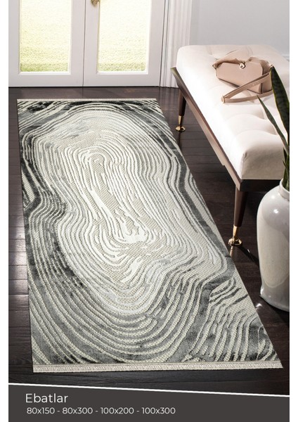 Amorf AR007 Krem Yumuşak Dokulu Salon Mutfak Koridor Oturma Odası Yolluk Halı Makine Halısı