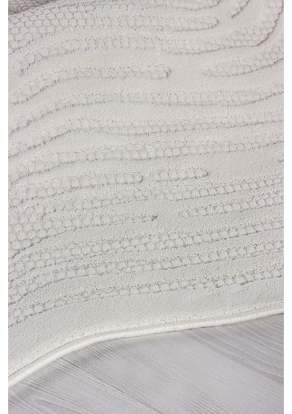 Amorf AR003 Krem Yumuşak Dokulu Salon Mutfak Koridor Oturma Odası Yolluk Halı Makine Halısı