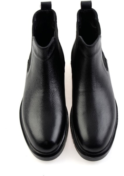 Siyah Hakiki Deri Erkek Bot & Bootie E02593411640 fırsatları