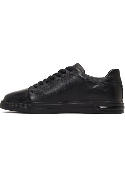 Erkek Siyah Bağcıklı Deri Sneaker 25WFD681318 fiyatları