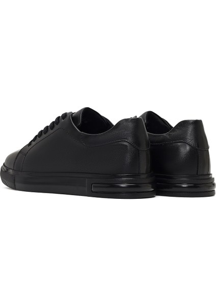 Erkek Siyah Bağcıklı Deri Sneaker 25WFD681318 indirimleri