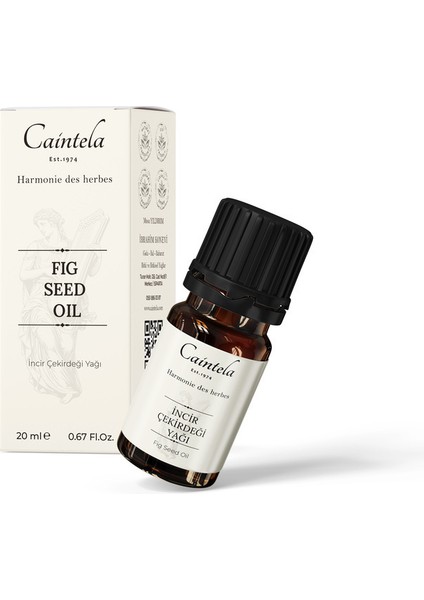 İncir Çekirdeği Yağı 20 ml – Cilt Beslemeye Yardımcı, %100 Doğal ve Saf (Fig Seed Oil)