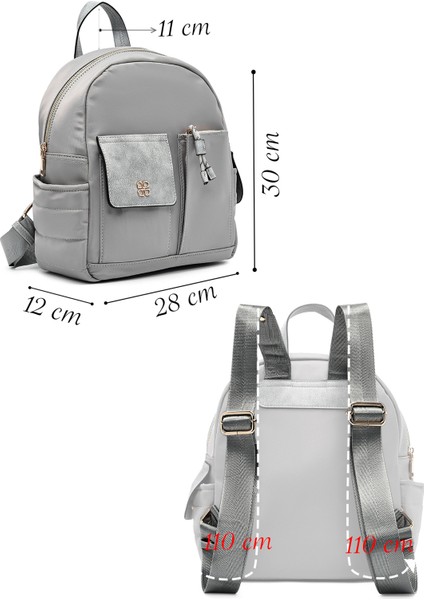 Kadın Gri Kumaş Sırt Çantası 25ABD28146F fiyatları