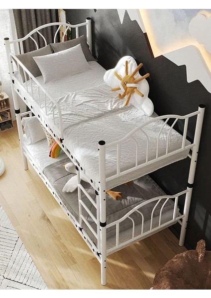 Argimo Bella Genç Çocuk Yatak Odası Metal Ranza ve Karyola 90 x 200 Beyaz modelleri