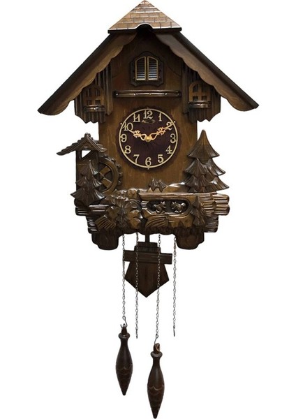 Yüzde 100 Masif Ahşap Guguklu Duvar Saati EC203