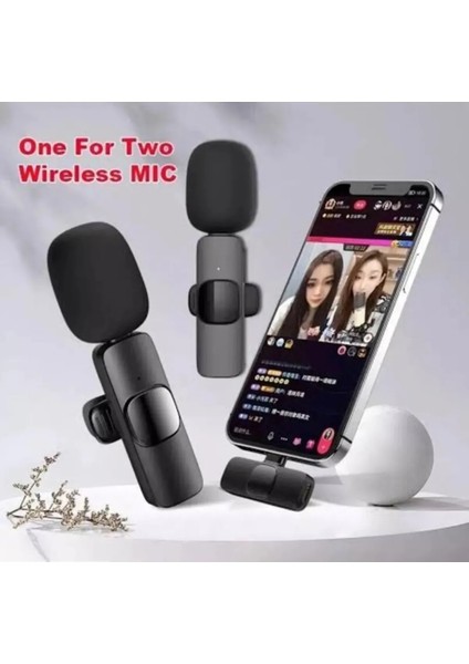 Kablosuz Yaka Mikrofonu Telefonlara Uyumlu Wireless Profesyonel Yayın Çekim Mikrofon fiyatları
