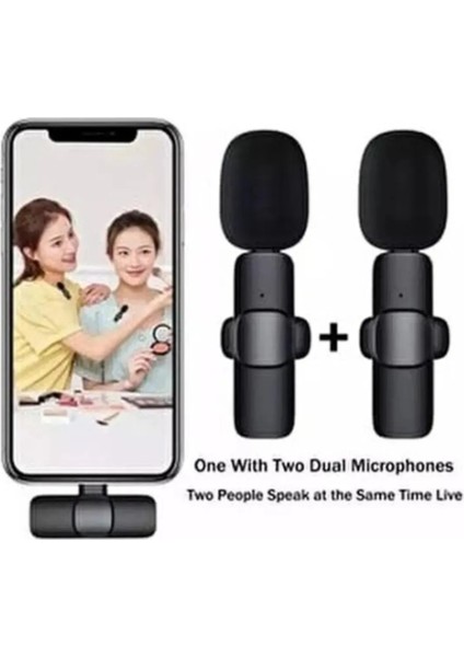 Kablosuz Yaka Mikrofonu Telefonlara Uyumlu Wireless Profesyonel Yayın Çekim Mikrofon modelleri