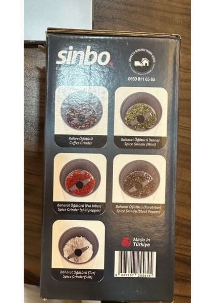 Kahve ve Baharat Öğütücü – 70 gr Kapasite, Paslanmaz Çelik Bıçaklı SCM-2980