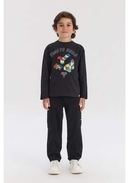 Bg Store Erkek Çocuk Siyah Tshirt