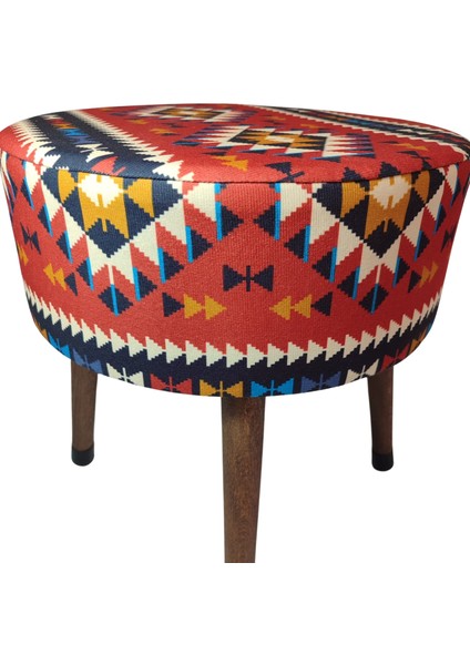 Puf Koltuk Bench Tabure – Anadolu Kilim Al- Ahşap Ayaklı
