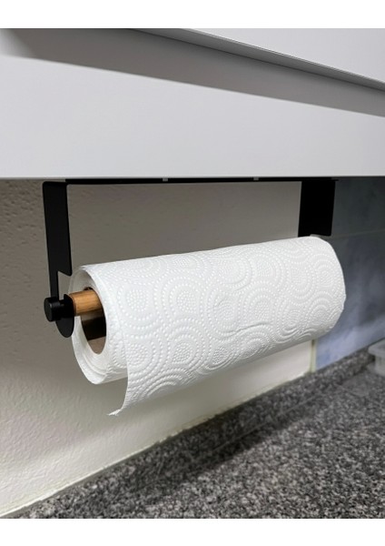 Lazer Kendinden Yapışkanlı Kağıt Havluluk Tahta Kancalı Mat Siyah fırsatları