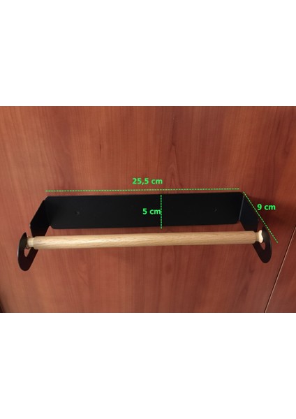 Lazer Kendinden Yapışkanlı Kağıt Havluluk Tahta Kancalı Mat Siyah indirimleri