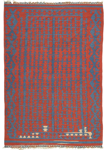 Ihlara El Dokuma Kırmızı Kilim 195X281 cm