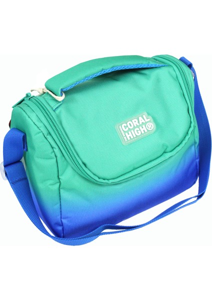 Ch 23665 Mavi - Yeşil Geçişli - 4' Lü Okul Çantası Seti - Sırt ve Beslenme Çantası + Kalemlik + Matara modelleri