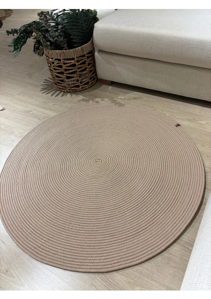 Jüt Yuvarlak Hasır Görünümlü Klasik Halı Kilim fırsatları