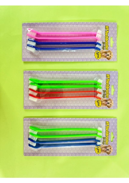 ÇIFT TARAFLI HAYVAN DIŞ FİRÇASI 4 LÜ SET modelleri