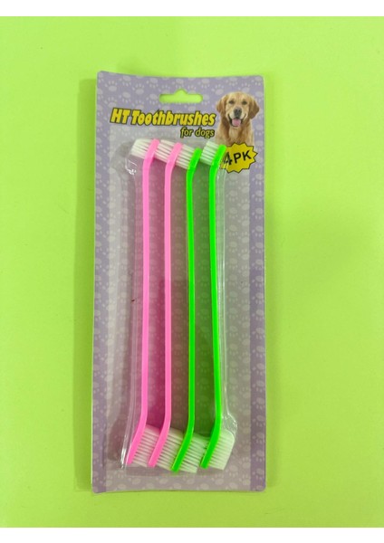 ÇIFT TARAFLI HAYVAN DIŞ FİRÇASI 4 LÜ SET