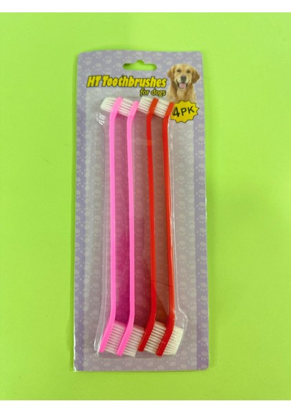 ÇIFT TARAFLI HAYVAN DIŞ FİRÇASI 4 LÜ SET