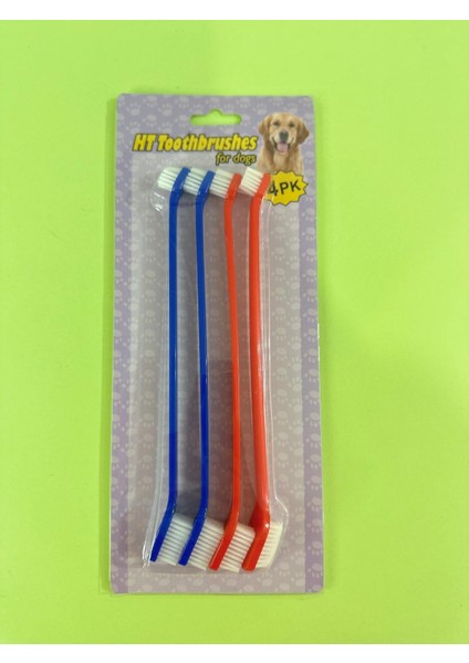 ÇIFT TARAFLI HAYVAN DIŞ FİRÇASI 4 LÜ SET