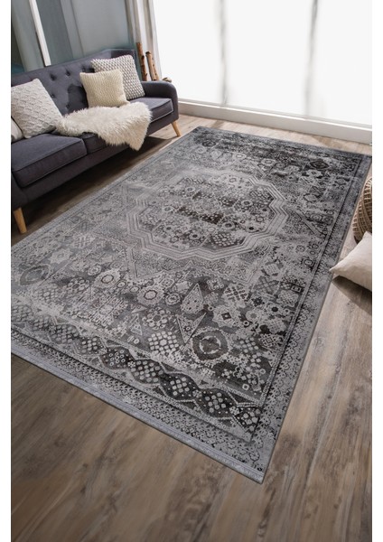 Poema PO009 Gri Uzun Ömürlü Yumuşak Dokulu Salon Mutfak Koridor Oturma Odası Yolluk Halı fırsatları