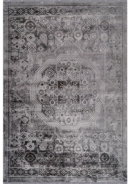 Poema PO009 Gri Uzun Ömürlü Yumuşak Dokulu Salon Mutfak Koridor Oturma Odası Yolluk Halı