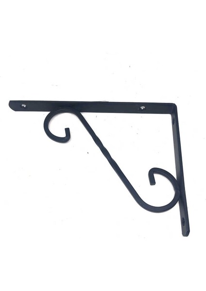 Ba341SY Siyah Ferforje Raf Altı 115x155 mm - 4 Adet