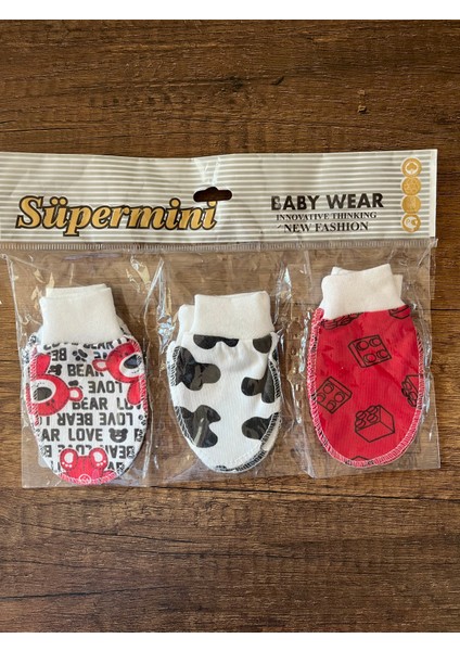 Yenidoğan Kız Erkek Bebek Çocuk 3'lü Eldiven