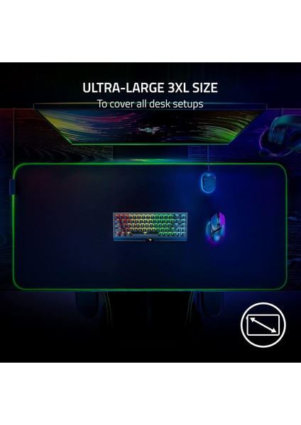 Goliathus Chroma 3xl - Yumuşak Oyun Fare Altlığı, Rgb Aydınlatmalı, Mikro Dokulu Kumaş Yüzeyli modelleri