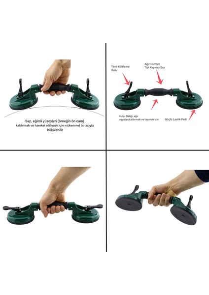 Plastik Çiftli Vantuz Cam Vakumlu Fayans Ahşap Tutucu Taşıma Araba Kaporta Göcük 2'li Çektirme fiyatları