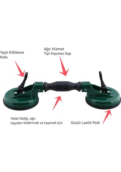 Plastik Çiftli Vantuz Cam Vakumlu Fayans Ahşap Tutucu Taşıma Araba Kaporta Göcük 2'li Çektirme fırsatları