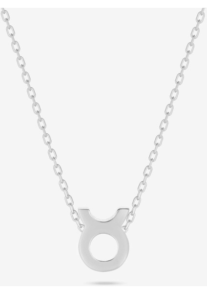 Gümüş Boğa Burcu Kolyesi