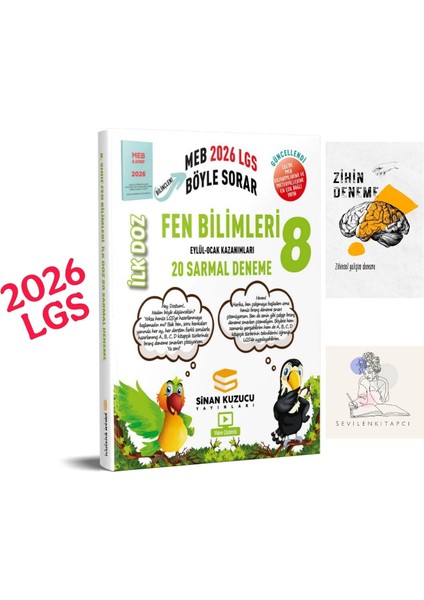 Sinan Kuzucu Lgs Fen 2026 Meb Böyle Sorar Ilk Doz DENEME+ZİHİNDENEME+KAD189