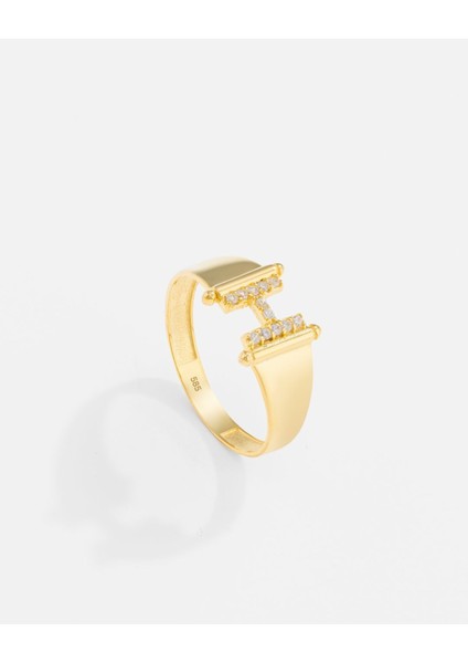 14 Ayar Altın Kişiye Özel Harf Yüzük