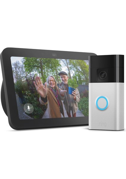 Show 8 (Yeni Nesil) & Ring Video Kapı Zili Seti | Alexa & Akıllı Ev Asistanı & Görüntülü Zil