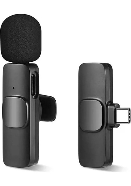 Kablosuz Yaka Mikrofonu Telefonlara Uyumlu Wireless Profesyonel Yayın Çekim Mikrofon